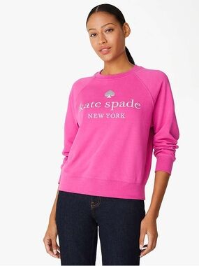 NWT Kate Spade New York Embroidered Logo
Sweatshirt Hot Pink Small